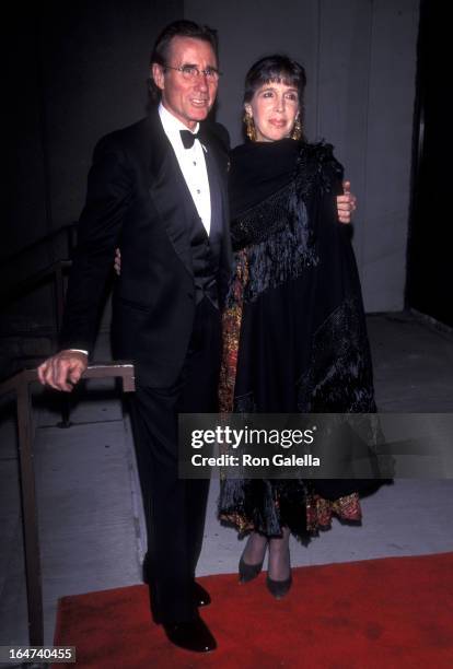 Actor Jim Dale and wife Julia Schafler attend 44th Annual Drama Desk Awards on May 9, 1999 at Lincoln Center in New York City.