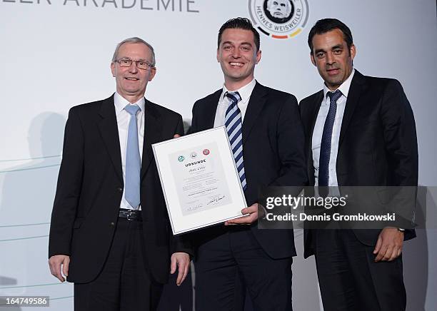 Ante Covic is honoured during the Coaching and Technichal Development Course Awarding Ceremony on March 27, 2013 in Bonn, Germany.