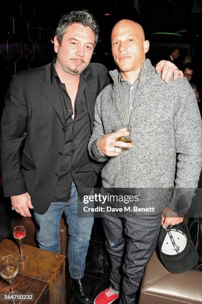 Huey Morgan and Ami James attend the launch of new club Libertine on March 27, 2013 in London, England.