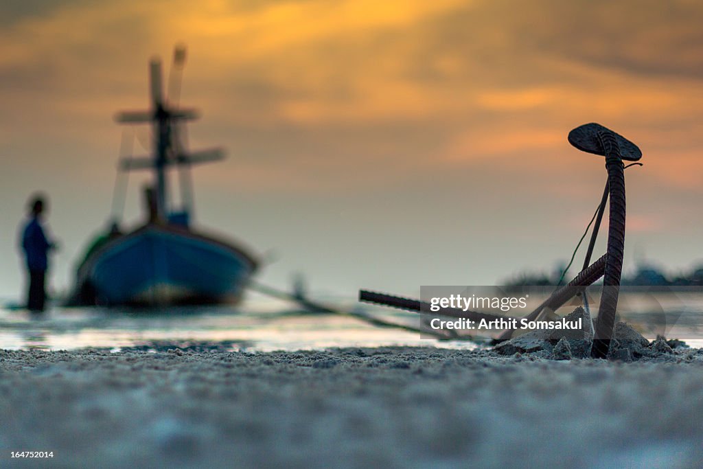 Anchor on sand