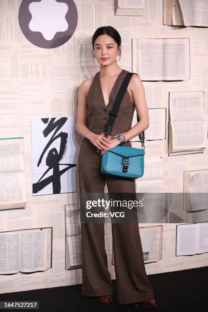 Actress Xin Zhilei attends Montblanc event on August 29, 2023 in Shanghai, China.