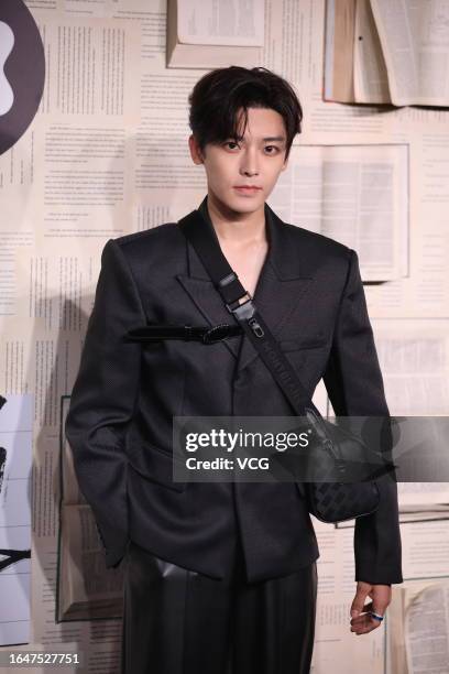 Actor Hou Minghao attends Montblanc event on August 29, 2023 in Shanghai, China.
