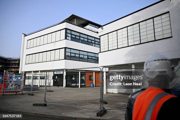 General view of the Park View School which has various areas of the building affected by the RAAC concrete crisis on September 06, 2023 in London,...