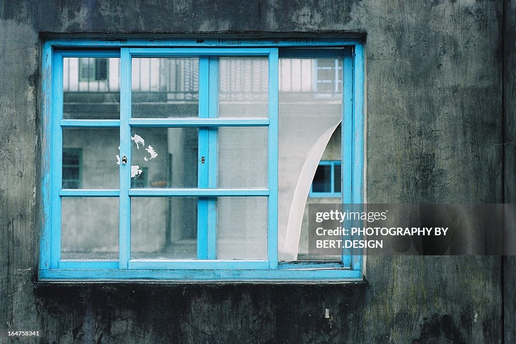 Glass broken window