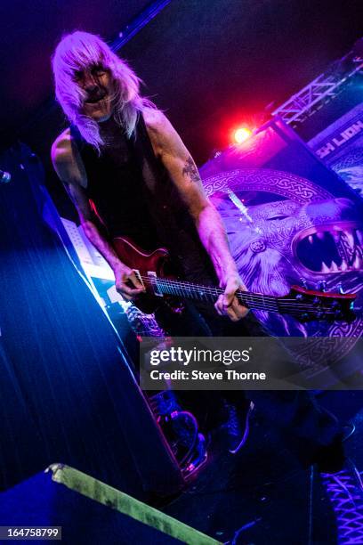David Hawkins of British Lion performs on stage on March 27, 2013 in Birmingham, England.