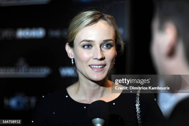 Actress Diane Kruger attends The Cinema Society & Jaeger-LeCoultre screening of Open Road Films' "The Host" at Tribeca Grand Hotel on March 27, 2013...