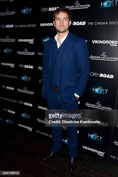 Actor Josh Jackson attends The Cinema Society and Jaeger-LeCoultre screening of Open Road Films' "The Host" at Tribeca Grand Hotel on March 27, 2013...
