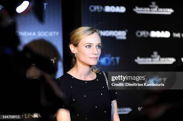 Actress Diane Kruger attends The Cinema Society & Jaeger-LeCoultre screening of Open Road Films' "The Host" at Tribeca Grand Hotel on March 27, 2013...