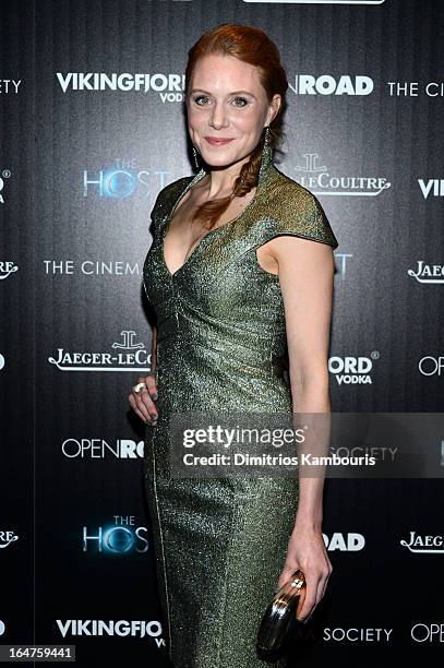 Actress Christiane Seidel attends The Cinema Society and Jaeger-LeCoultre screening of Open Road Films' "The Host" at Tribeca Grand Hotel on March...