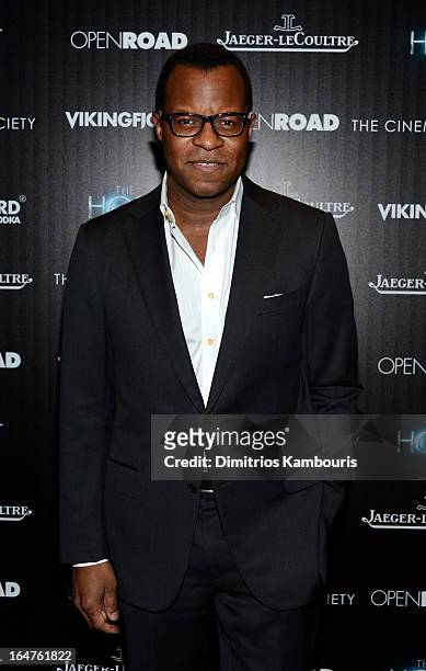 Geoffrey Fletcher attends The Cinema Society and Jaeger-LeCoultre screening of Open Road Films' "The Host" at Tribeca Grand Hotel on March 27, 2013...