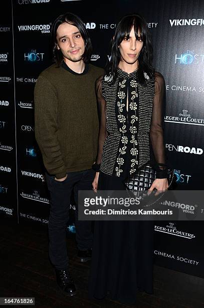 Designer Olivier Theyskins attends The Cinema Society and Jaeger-LeCoultre screening of Open Road Films' "The Host" at Tribeca Grand Hotel on March...