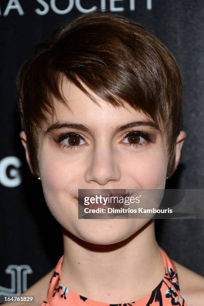 Actress Sami Gayle attends The Cinema Society and Jaeger-LeCoultre screening of Open Road Films' "The Host" at Tribeca Grand Hotel on March 27, 2013...