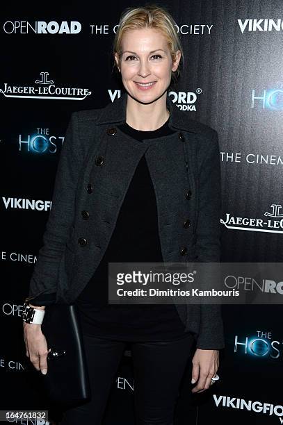 Actress Kelly Rutherford attends The Cinema Society and Jaeger-LeCoultre screening of Open Road Films' "The Host" at Tribeca Grand Hotel on March 27,...
