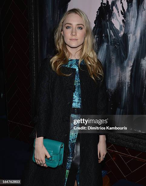 Saoirse Ronan attends the after party for The Cinema Society & Jaeger-LeCoultre screening of Open Road Films' "The Host" at Jimmy At The James Hotel...