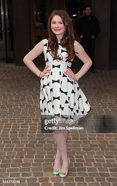 Emma Kenney attends The Cinema Society & Jaeger-LeCoultre screening of Open Road Films' "The Host" at Tribeca Grand Hotel on March 27, 2013 in New...
