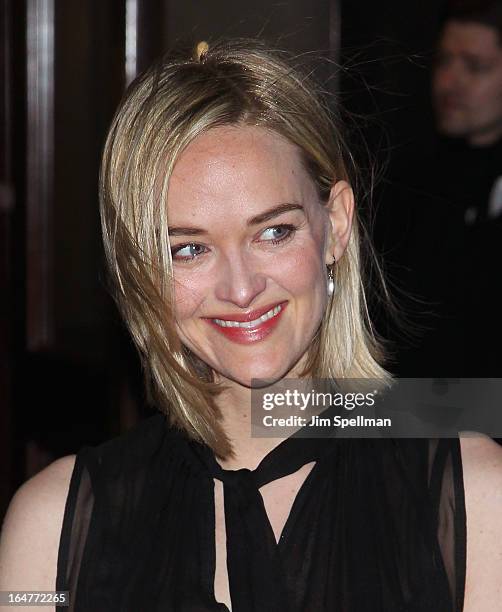 Actress Jess Weixler attends The Cinema Society & Jaeger-LeCoultre screening of Open Road Films' "The Host" at Tribeca Grand Hotel on March 27, 2013...