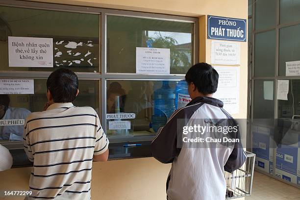 Drug addicts come to the Methadone Center of Muong Ang district, Dien Bien to get their daily does of methadone. Vietnam has many comprehensive...