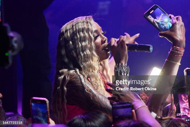 Tiwa Savage performs at History on August 29, 2023 in Toronto, Ontario.