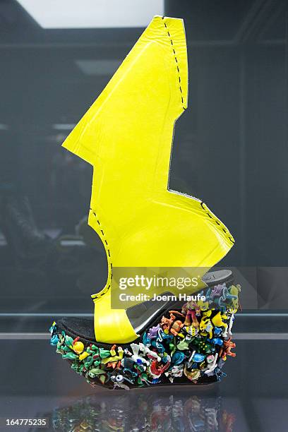 Shoe with the name 'Lady Gaga Shoe' designed for Lady Gaga by Ben Naaem at the exhibition: 'Starker Auftritt: Experimentelles Schuh Design' at the...