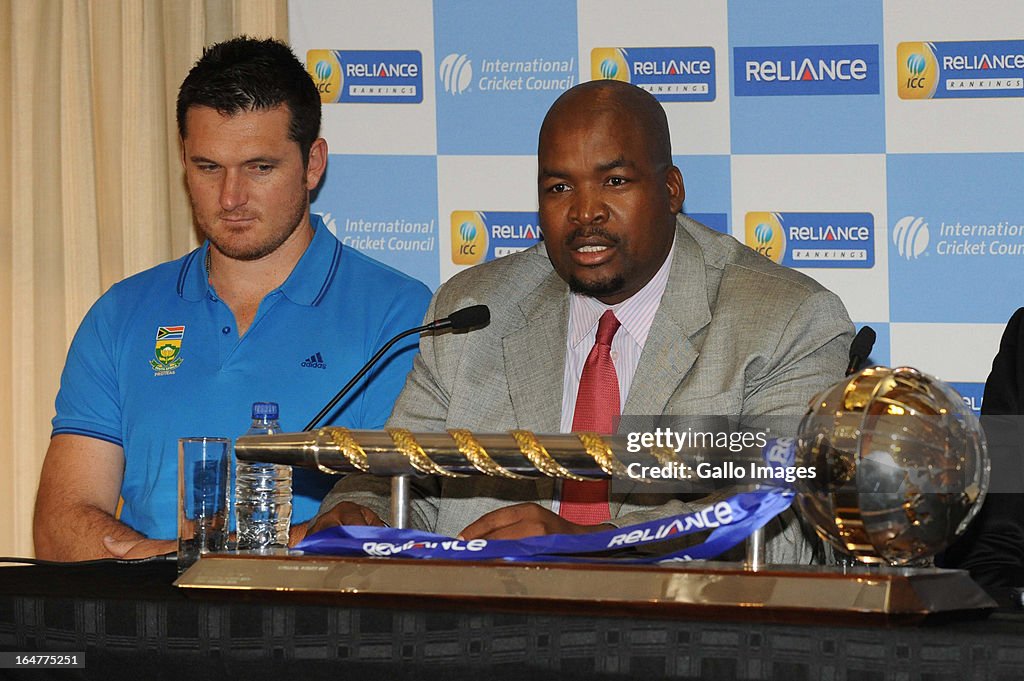 ICC Test Championship Mace Handover