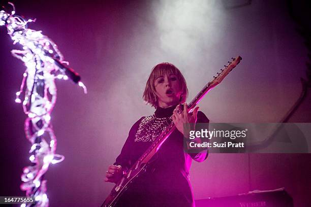 Ritzy Bryan of The Joy Formidable performs live at Neptune Theatre on March 27, 2013 in Seattle, Washington.