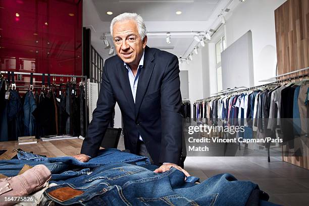 Creator of the Guess jeans brand, Paul Marciano is photographed for Paris Match on May 3, 2012 in Paris, France.