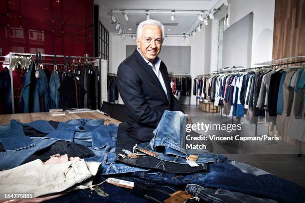 Creator of the Guess jeans brand, Paul Marciano is photographed for Paris Match on May 3, 2012 in Paris, France.