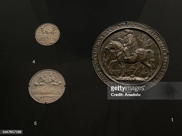 View of coins taken from Turkiye and donated by Edward Beghian to British Museum in London, United Kingdom on September 05, 2023. The Turkish...