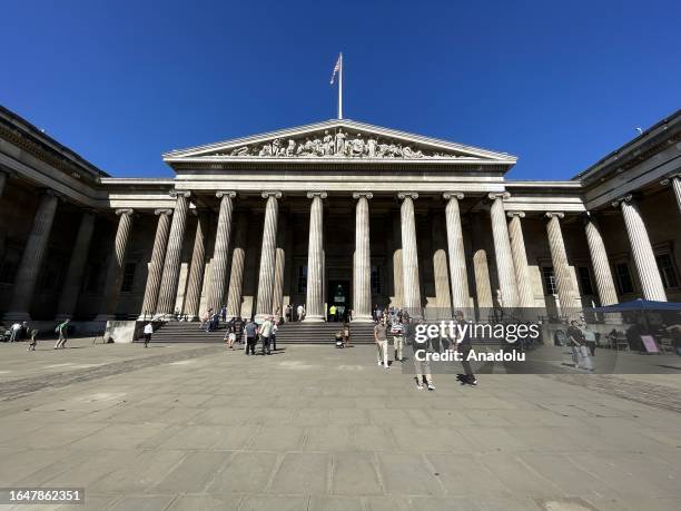 View of the entrance of British Museum in London, United Kingdom on September 05, 2023. The Turkish government demanded the return of Turkish -...