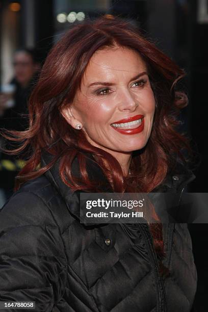 The Bible" producer Roma Downey visits "Good Morning America" at GMA Studios in Times Square on March 28, 2013 in New York City.