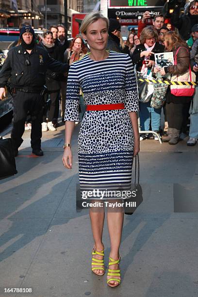 Actress Diane Kruger visits "Good Morning America" at GMA Studios in Times Square on March 28, 2013 in New York City.