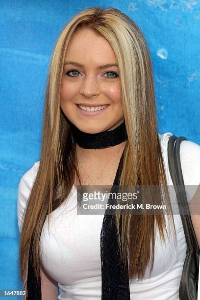 Actress Lindsay Lohan attends the film premiere of "Treasure Planet" at The Cinerama Dome on November 17, 2002 in Hollywood, California. The film...