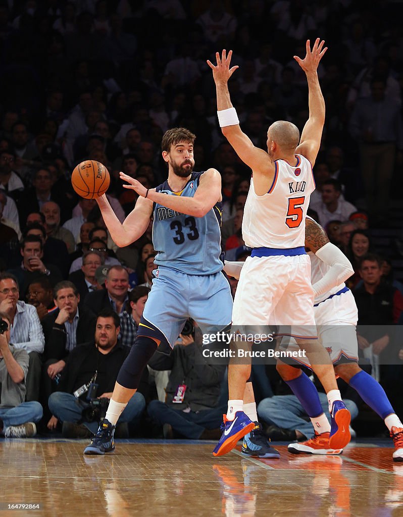 Memphis Grizzlies v New York Knicks