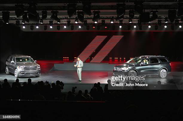 Reid Bigland, the CEO of Dodge and head of U.S. Sales for Chrysler introduces the 2014 Dodge Durango RT , and the Dodge Durango Citadel to the media...