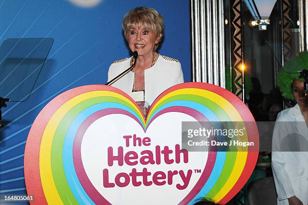 Gloria Hunniford attends the Health Lottery champagne tea at Claridges on March 28, 2013 in London, England.