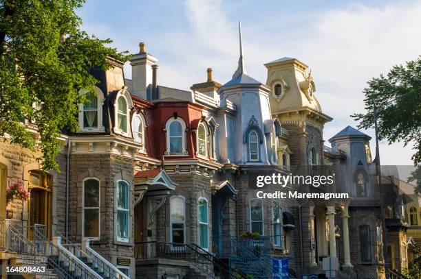 rue (street) grande allée - quebec stock pictures, royalty-free photos & images