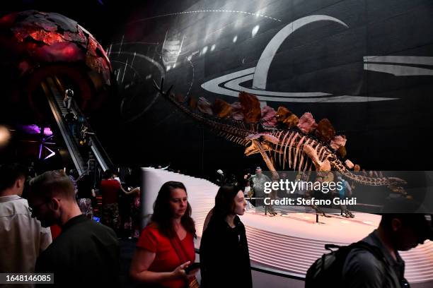 General view of tourists visit the Natural History Museum on August 23, 2023 in London, England. London is the capital of England, many of the...