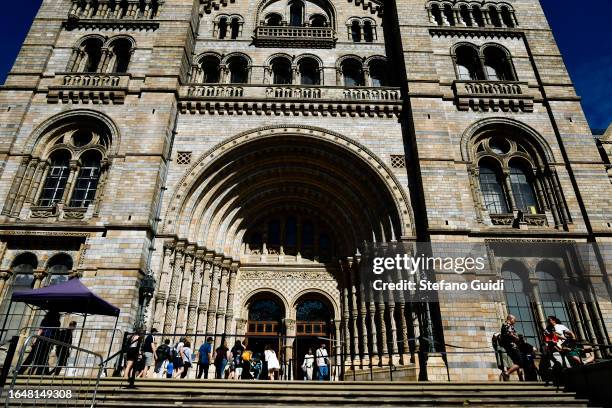 General view of outside the Natural History Museum on August 23, 2023 in London, England. London is the capital of England, many of the inhabitants,...