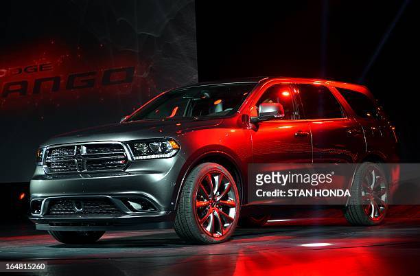 The 2014 Dodge Durango RT, is unveiled during the second press preview day at the New York International Automobile Show March 28, 2013 in New York....