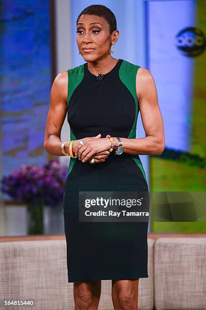 Personality Robin Roberts hosts the "Good Morning America" taping at the ABC Times Square Studios on March 28, 2013 in New York City.