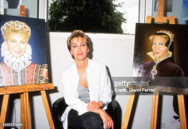 Spanish actress and painter Carla Duval , Madrid, Spain, 1999