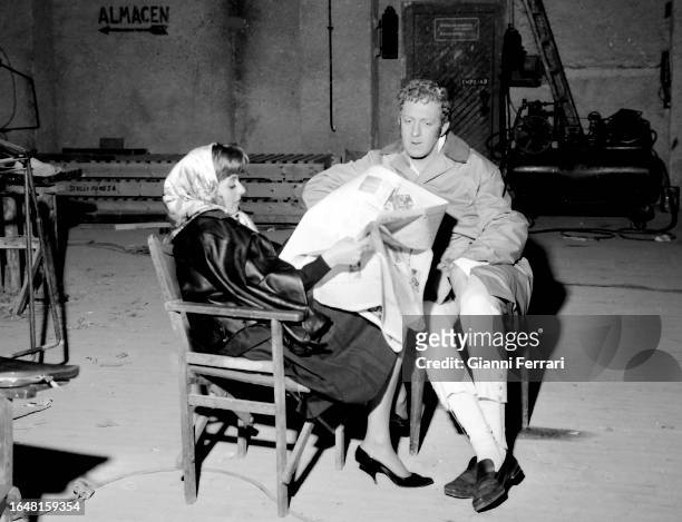 Italian actors Raimondo Vianello and his wife Sandra Mondaini on break from filming “Fra Diavolo”, Madrid, Spain, 1962