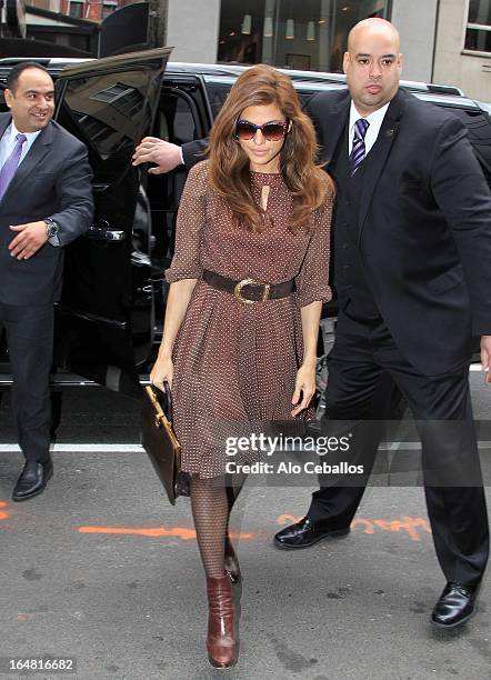 Eva Mendes sighting on March 28, 2013 in New York City.