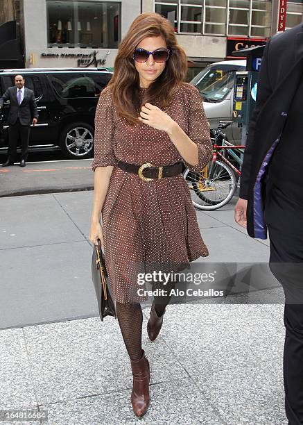 Eva Mendes sighting on March 28, 2013 in New York City.