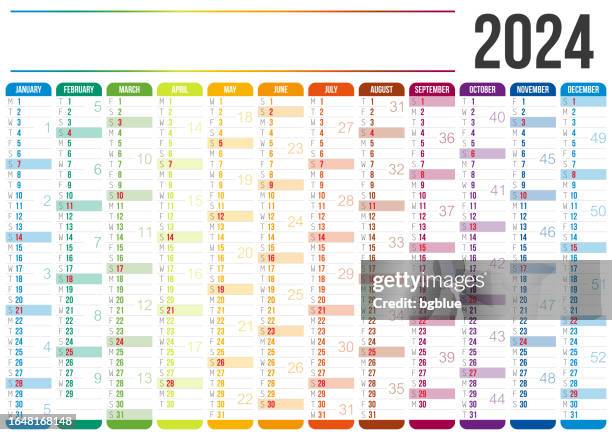 illustrazioni stock, clip art, cartoni animati e icone di tendenza di calendario 2024 - today parola inglese