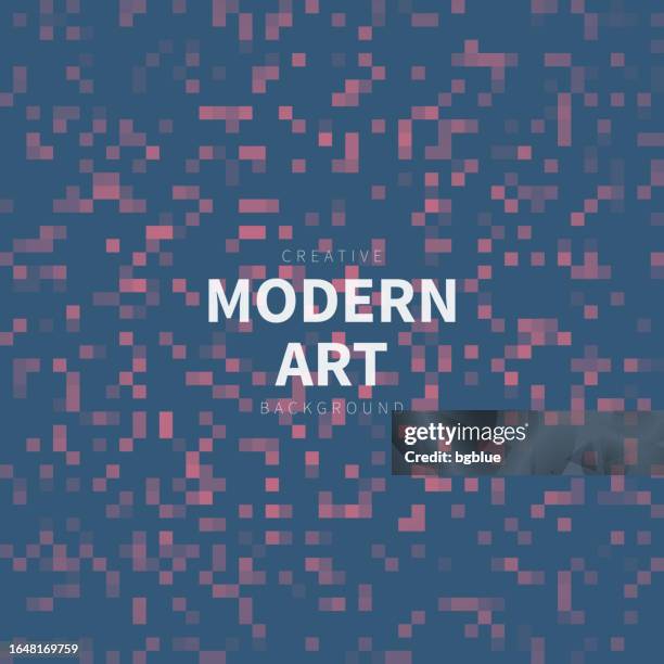 abstract pixel background with purple gradient - trendy background - pink gingham stock illustrations