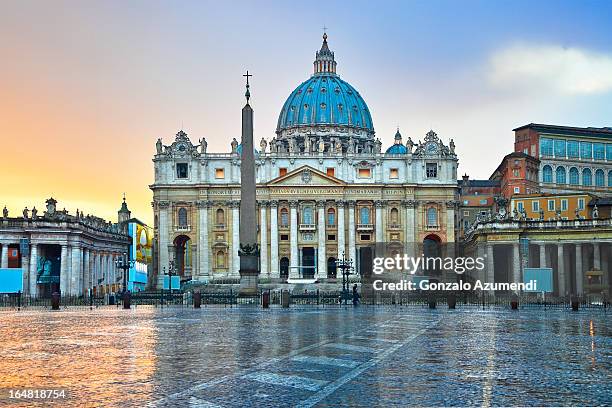 view of vatican city . - st peter's square stock pictures, royalty-free photos & images