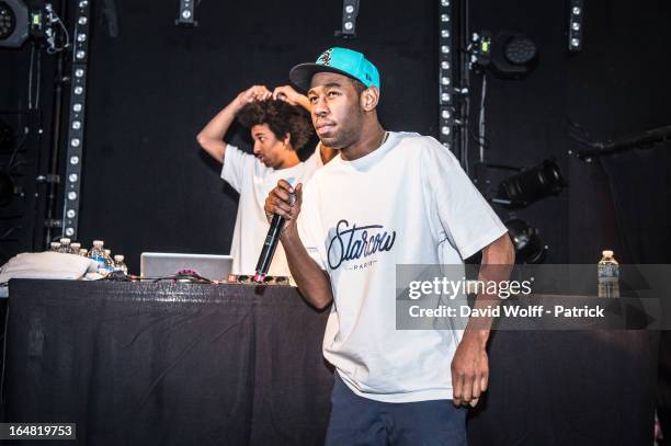 Tyler, The Creator performs at Le Trabendo on March 28, 2013 in Paris, France.