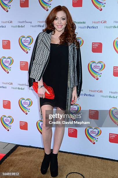 Natasha Hamilton sighted arriving for The Health Lottery Fundraising Event outside Claridges Hotel on March 28, 2013 in London, England.