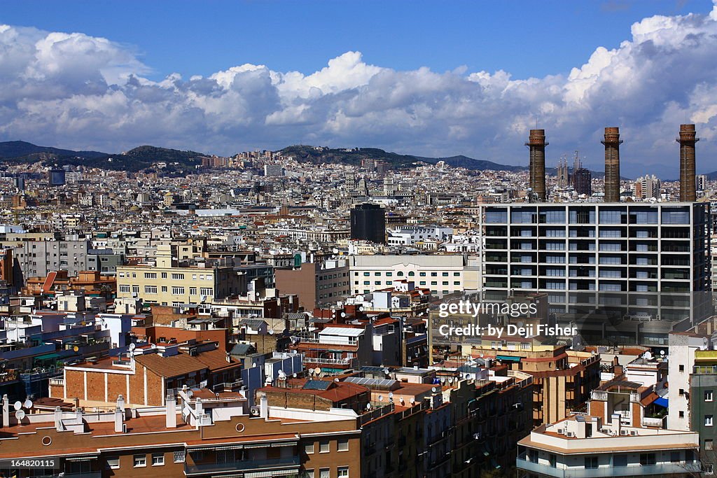 View from Miramar, Barcelona, Spain